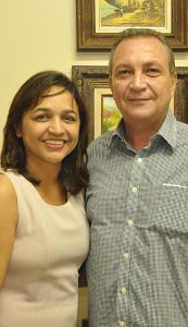 Eliziane ao lado de Luis Fernando