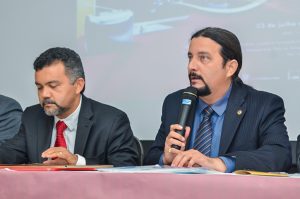 Júnior Verde ao lado de Cléber durante o semínario